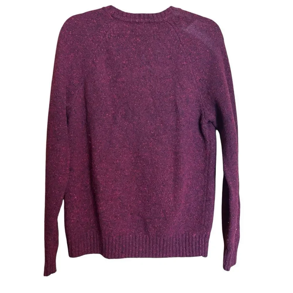 Banana Republic Sweater Mens Medium Burhundy Cashmere Wool Blend Pullover